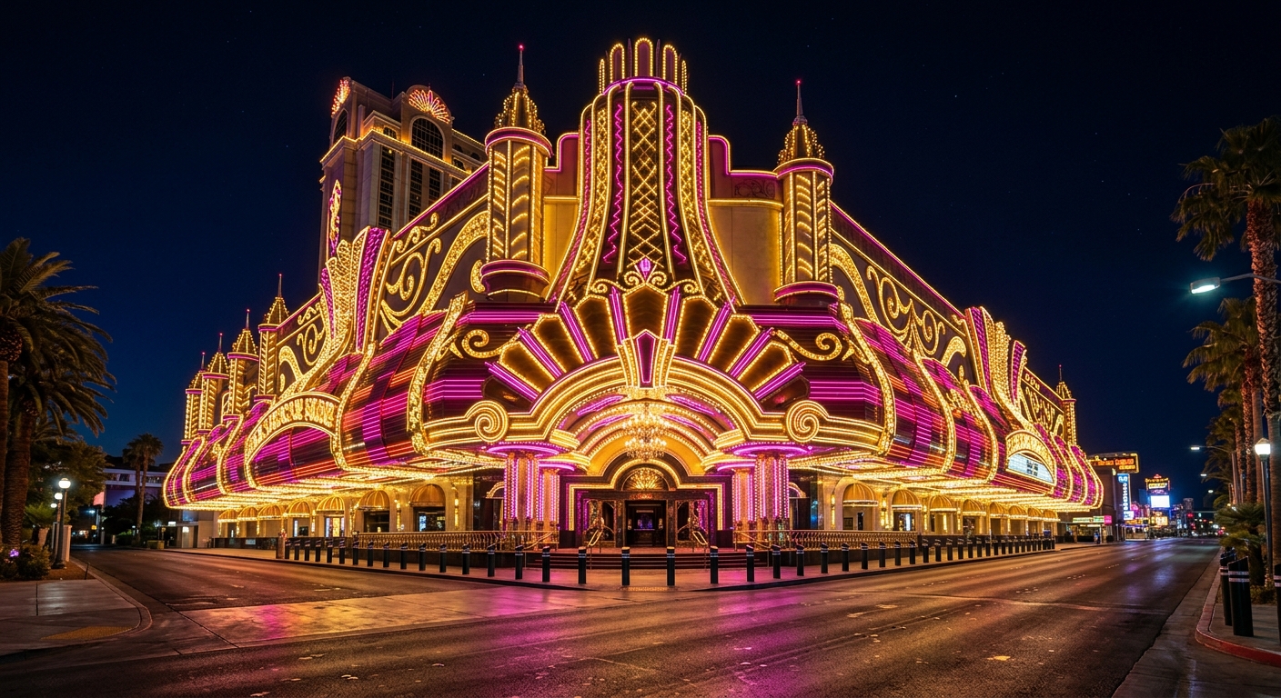 Casino exterior night